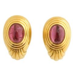 Boucheron Gold Earrings with Tourmaline