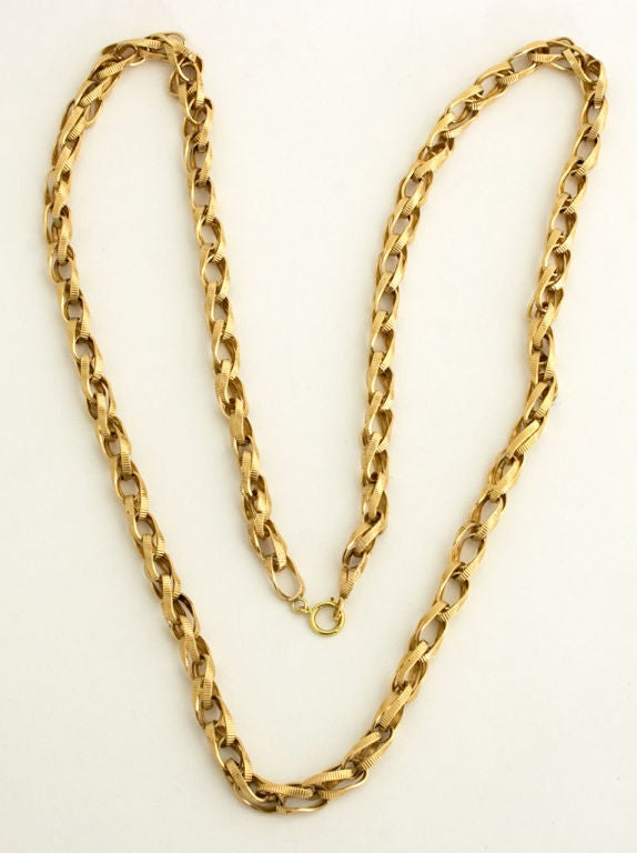 Gold Chain with Unusual LInks at 1stdibs