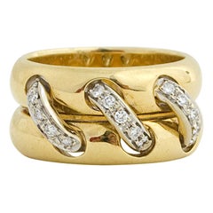 Vintage Gold Band with Diamonds