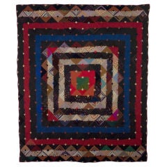 Barnraising Log Cabin Quilt on Square 3