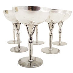 Silver Goblets of Nude Women by Los Castillo