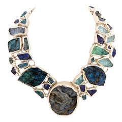 Huge Fabulous Necklace with Semi Precious Stones