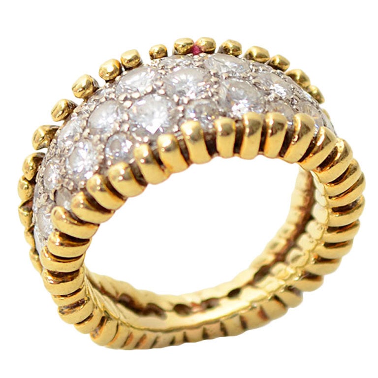 Anello con diamante in oro