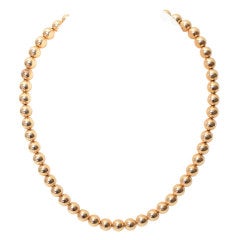 TIFFANY Gold Beads Necklace
