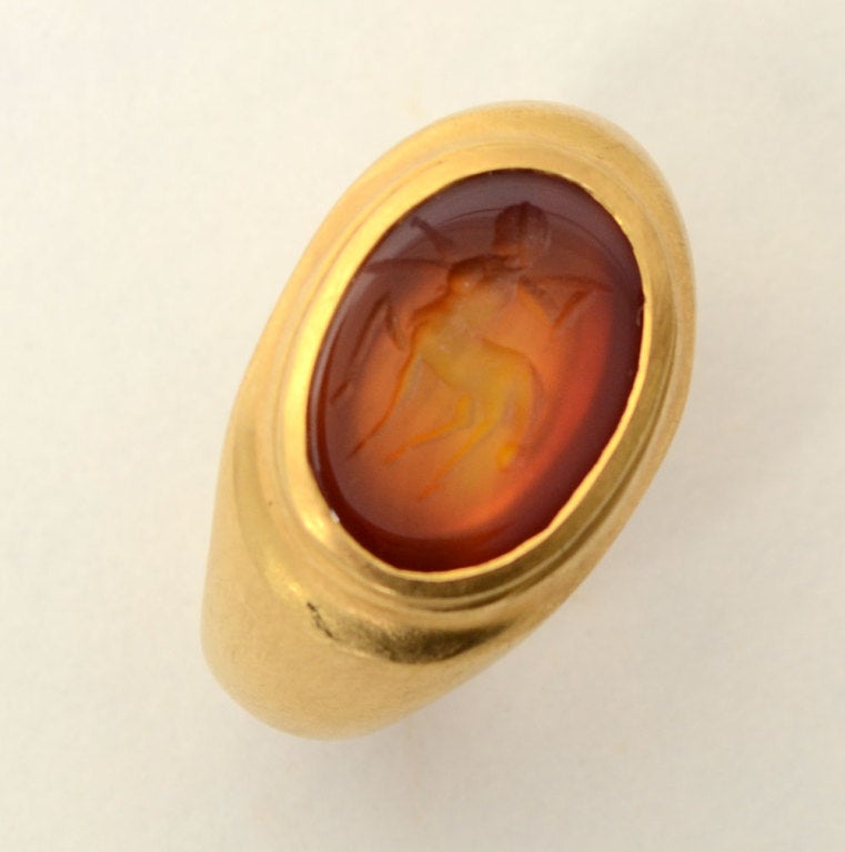 Intaglio Sunstone Ring