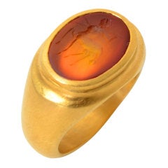 Intaglio Sunstone Ring