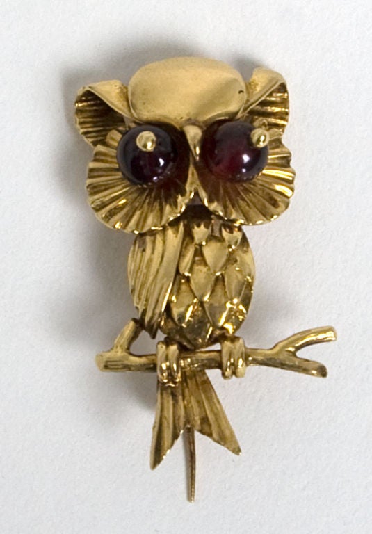 laLaounis Owl Brooch