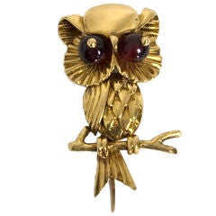 laLaounis Owl Brooch