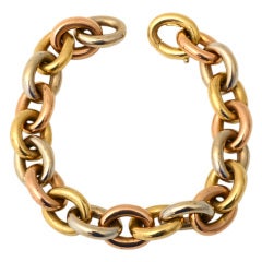 TriColor Gold Link Bracelet