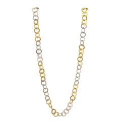 Bulgari Yellow and White Gold Long Chain Necklace 5