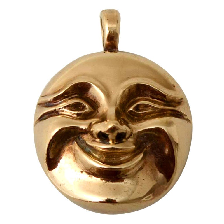Man in the Moon Face Pendant at 1stdibs Man in the Moon Face Pendant at 1stdibs