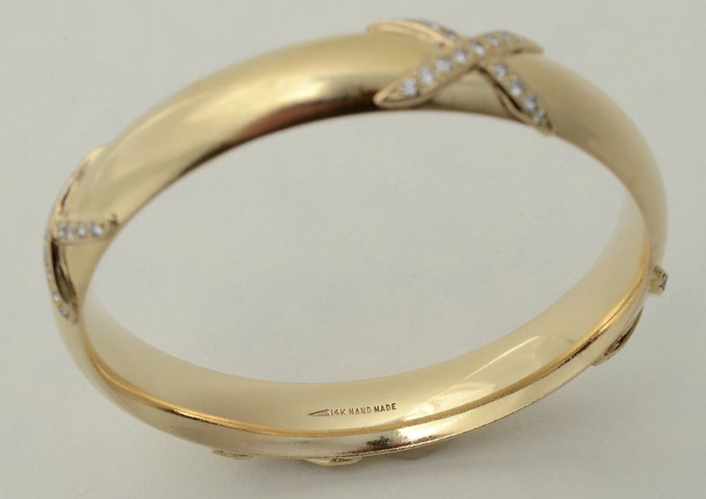 Women's Van Cleef & Arpels Diamond Gold Bangle