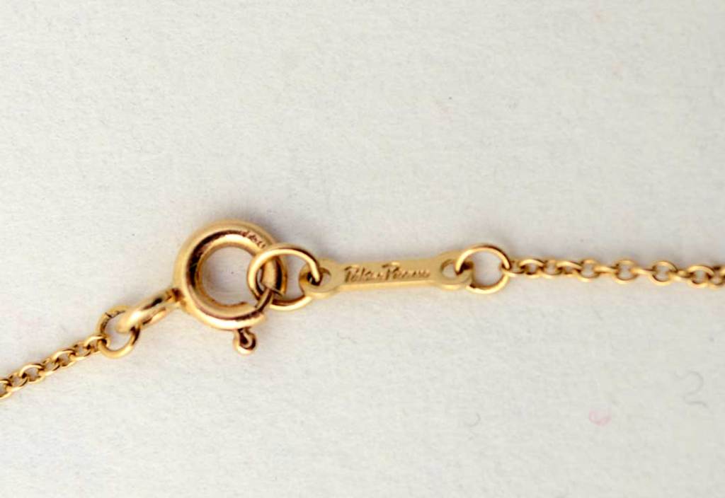 Paloma Picasso Gold and Silver Necklace with Banded Agate 1