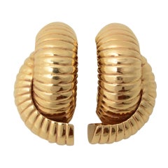 Gold Half Hoop Earrings 8