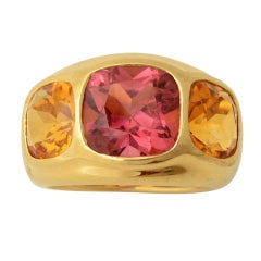 SEAMAN SCHEPPS Gypsy Ring with Tourmaline and Citrine 2