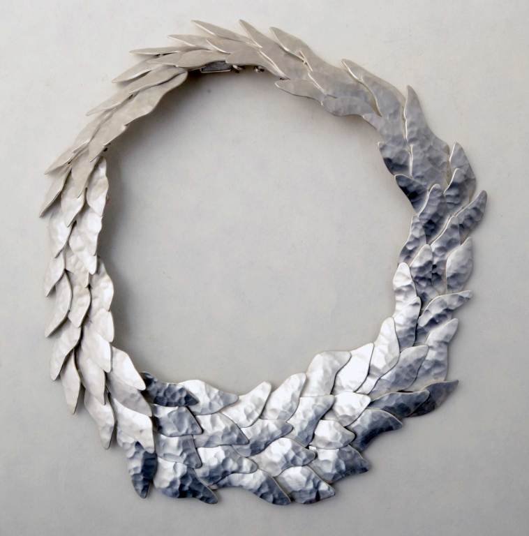 Silver Scales Necklace at 1stDibs