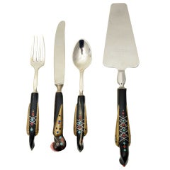 Parrot Motif Flatware