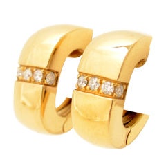MAUBOUSSIN Gold and Diamond Earrings 3