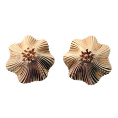 Tiffany & Co. Gold Flower Earclips