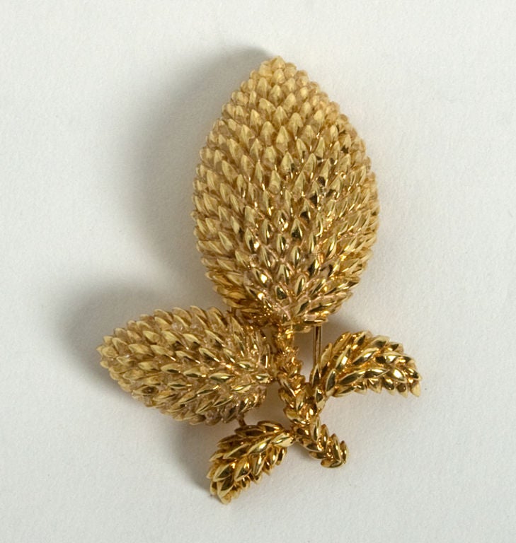 Tiffany Gold Thistle Brooch