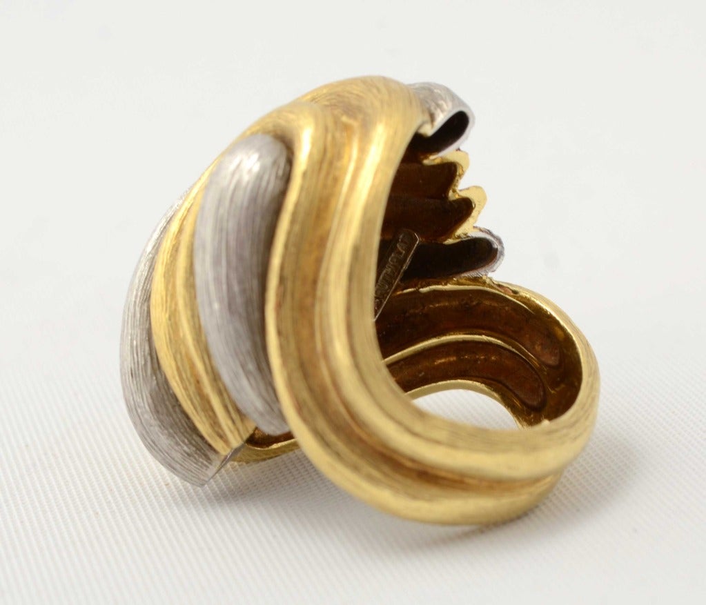 Women's or Men's Henry Dunay Huge Gold Platinum Ring