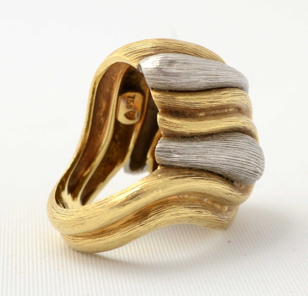 Henry Dunay Huge Gold Platinum Ring 1
