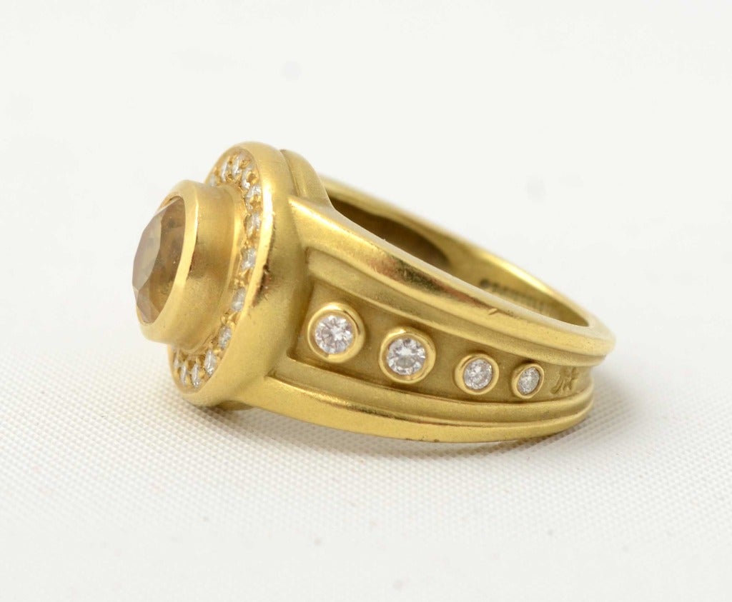 Barry Kieselstein Cord Citrine and Diamonds Ring 1
