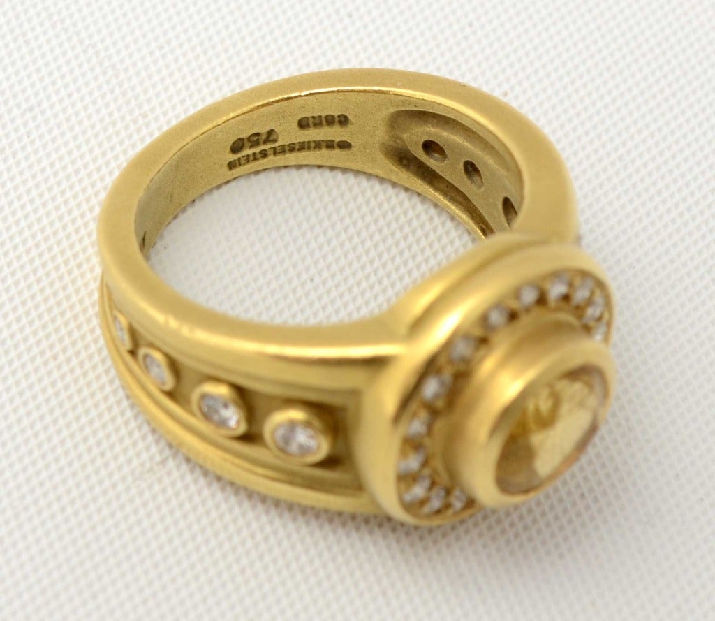 Barry Kieselstein Cord Citrine and Diamonds Ring 2