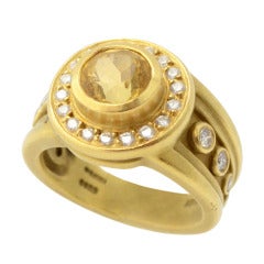 Barry Kieselstein Cord Citrine and Diamonds Ring