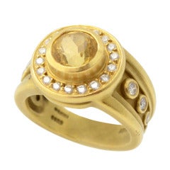 Barry Kieselstein Bague en cordon de citrine et diamants