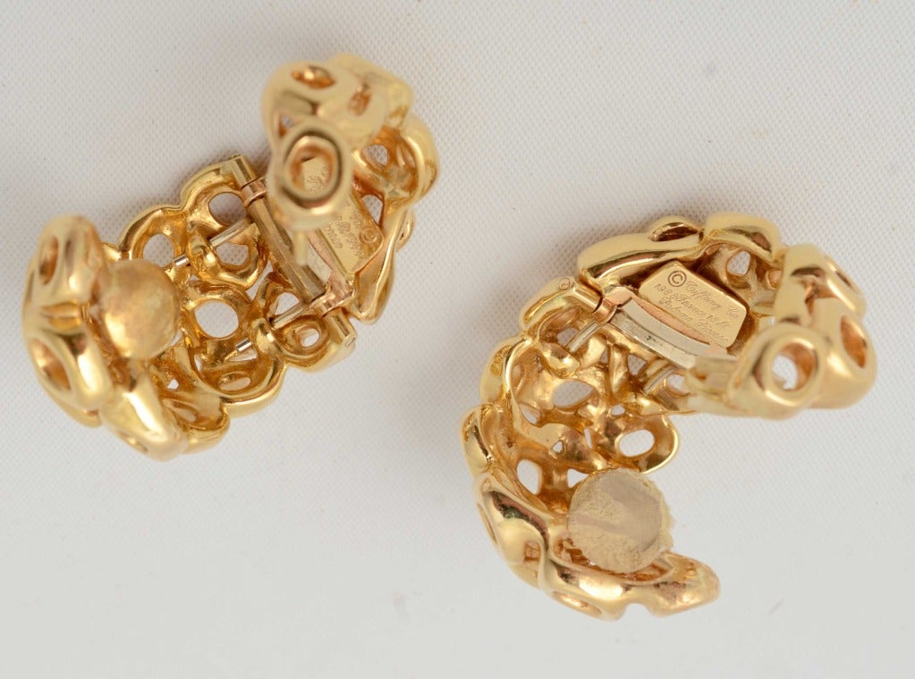PALOMA PICASSO Huge Gold Earrings In New Condition In Darnestown, MD