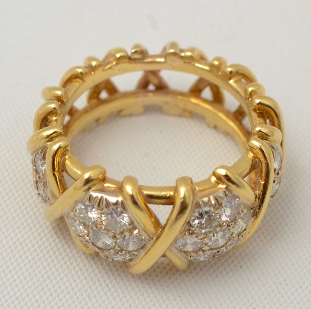 Hammerman Brothers Diamond Band Ring In New Condition In Darnestown, MD