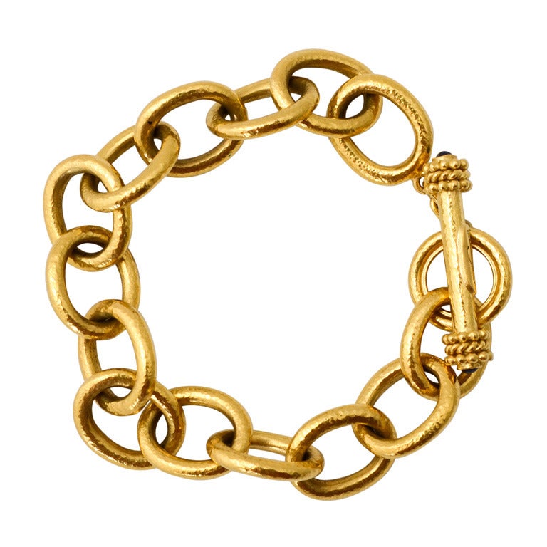 Elizabeth Locke Gold Links Bracelet at 1stDibs