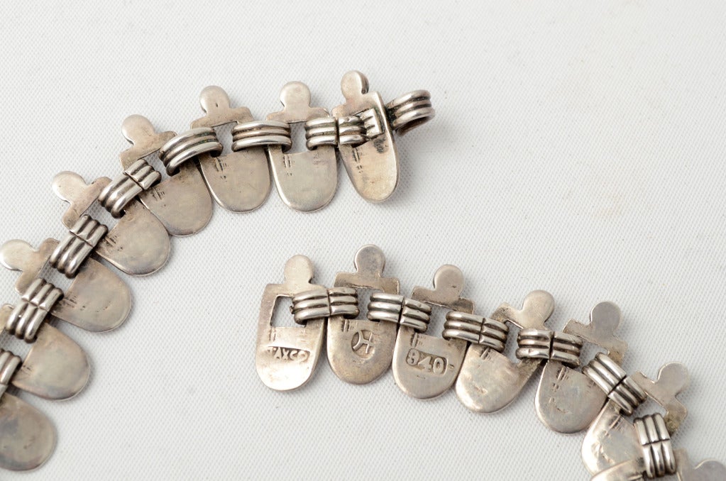 Hector Aguilat Sterling Silver Necklace In New Condition In Darnestown, MD