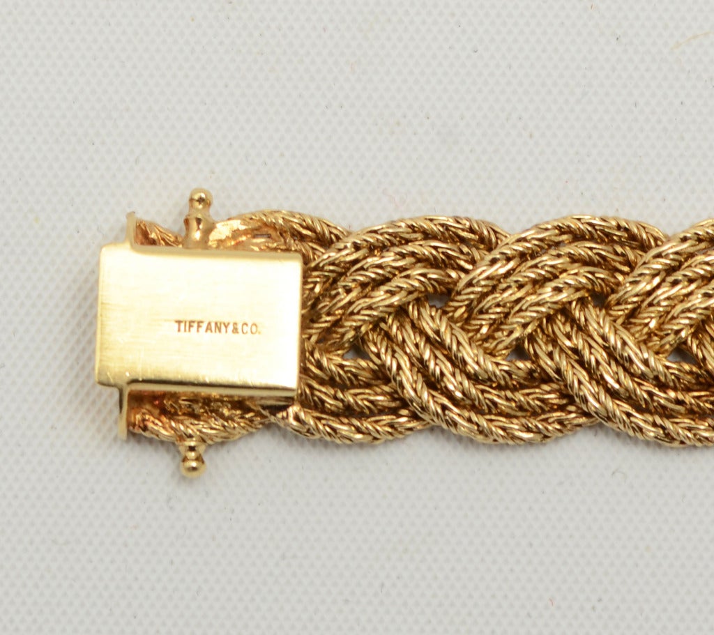 Women's Tiffany Gold Braided Bracelet