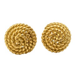 Vintage Tiffany Gold Coil Earrings