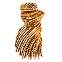 Cartier Gold Swirl Brooch