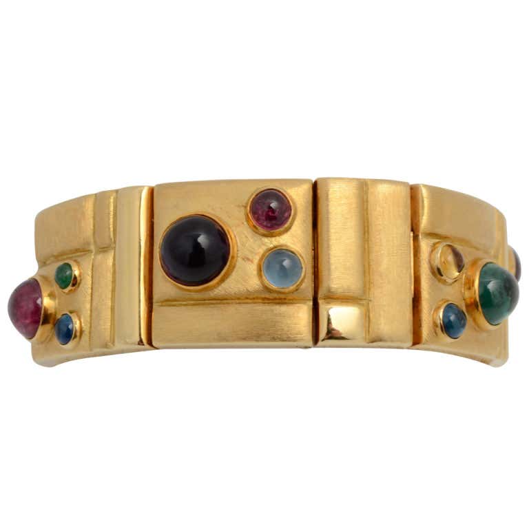 Burle Marx Multigem Gold Bracelet at 1stDibs | burle marx jewelry