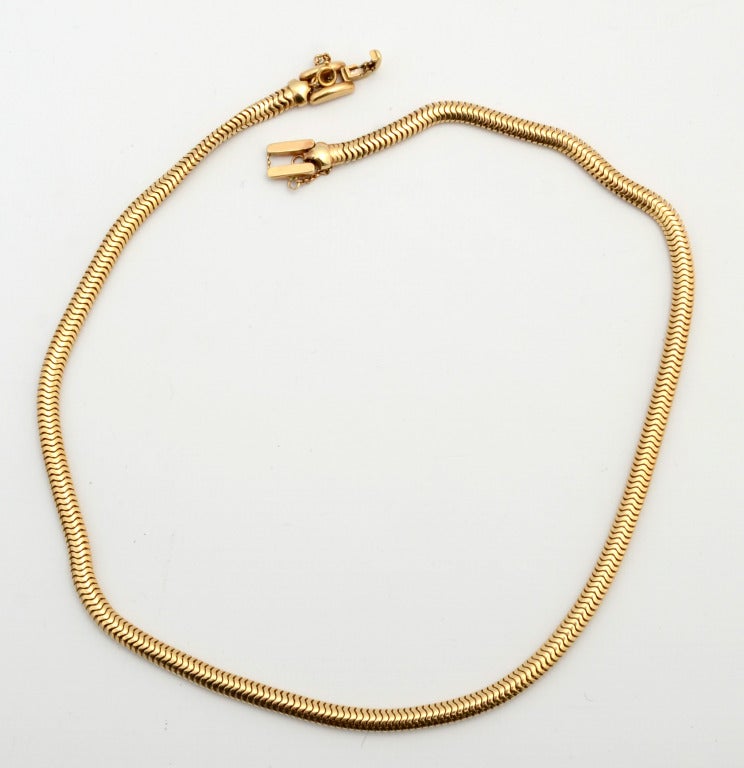 Classic Retro snake chain by Tiffany. The 19 1/2