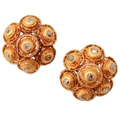 Buccellati Diamond Gold Earrings