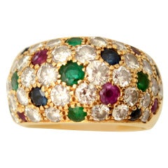 Van Cleef & Arpels Jeweled Bombe Ring