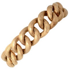 Heavy Gold Curb Chain Bracelet