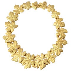 Vintage Angela Cummings for Tiffany Gold Leaves Necklace