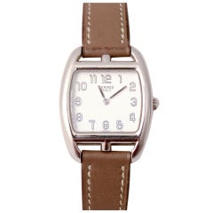 Hermes Stainless Steel Cape Cod Medium-Size Wristwatch