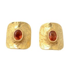 Ed Wiener Citrine Gold Earrings