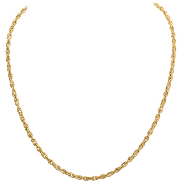 Handmade Long Gold Chain Necklace