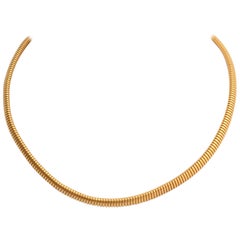 Tubogas Gold Choker Necklace