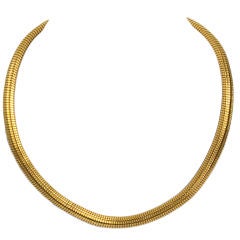Gold Retro Choker Necklace