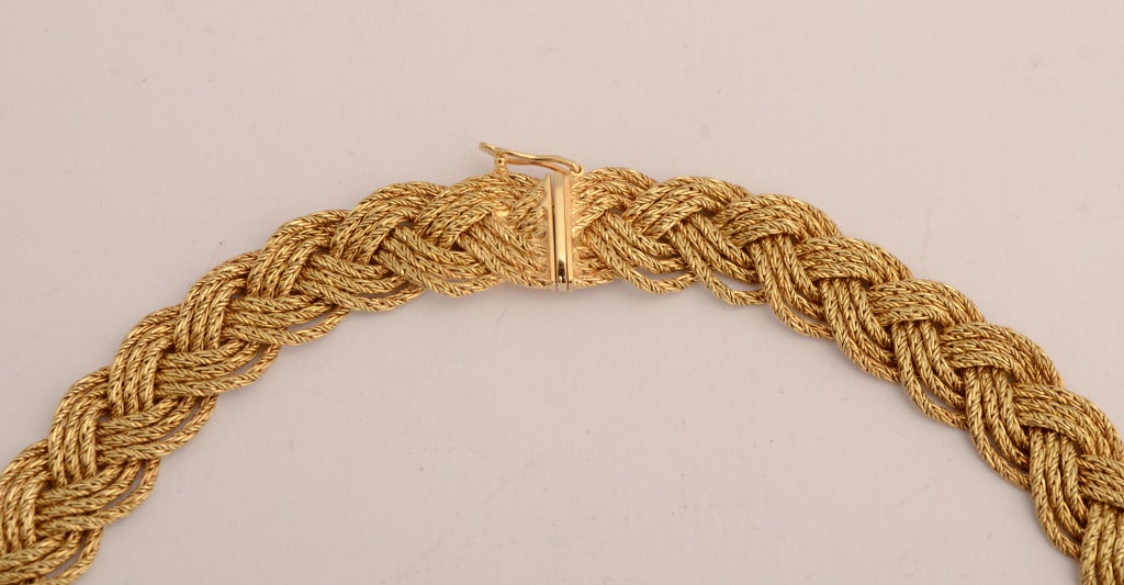 Tiffany & Co. Braided Ropes Gold Necklace In New Condition In Darnestown, MD