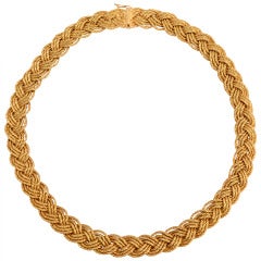 Tiffany & Co. Braided Ropes Gold Necklace